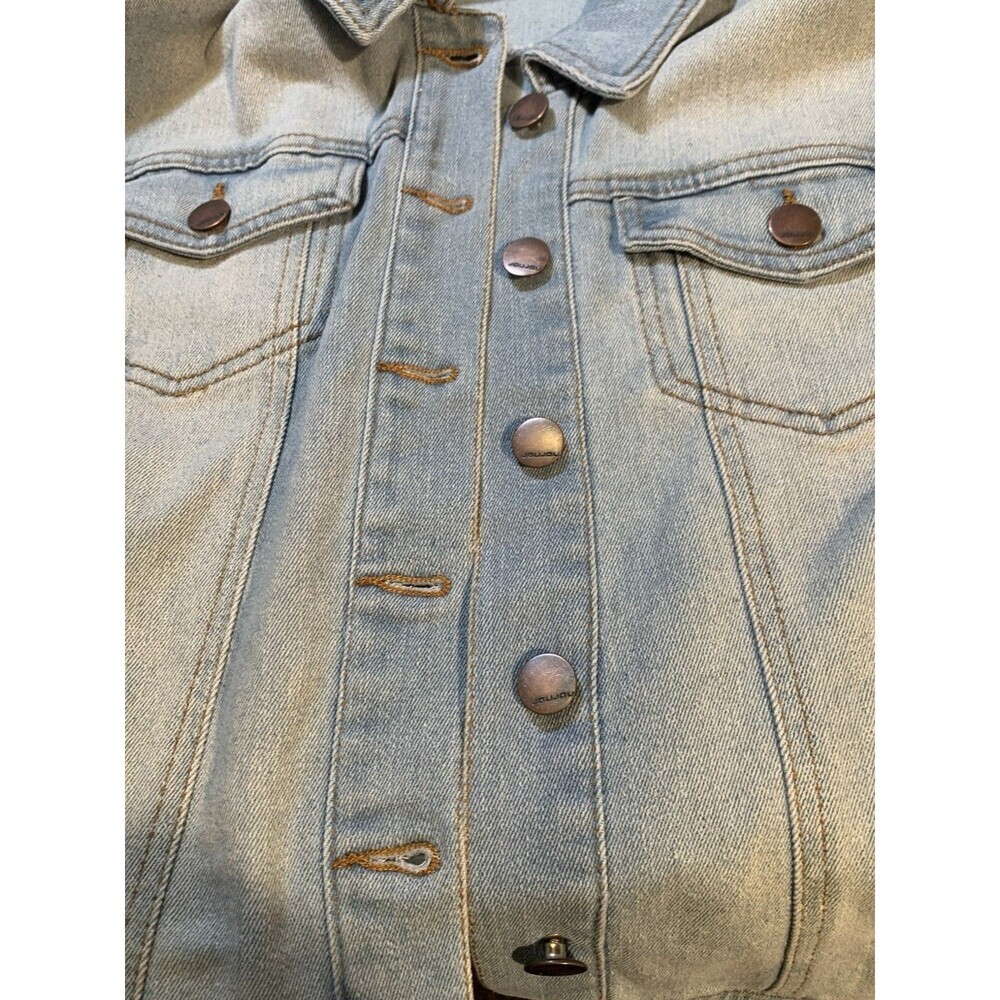 Jou Jou Premium Outerwear Stretch Denim Jacket New With Macy's Backstage Tag L - Picture 8 of 16